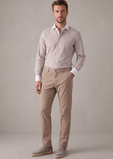White - Brown Long Sleeve Shirt