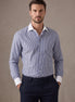Navy - White Long Sleeve Shirt