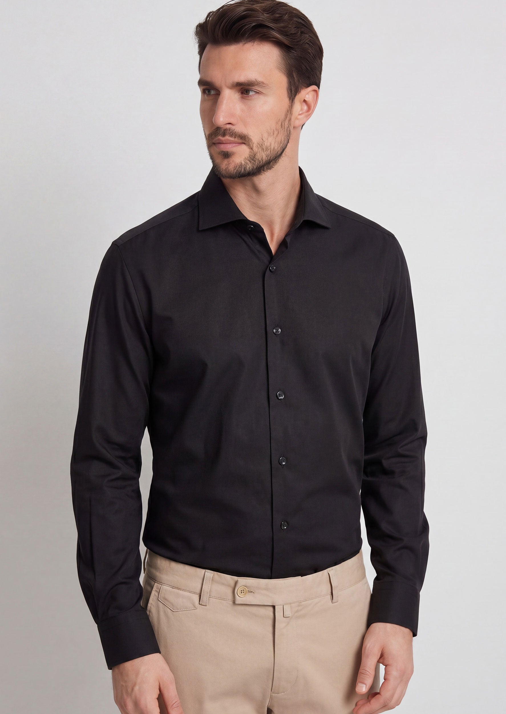 Black Plain Shirt
