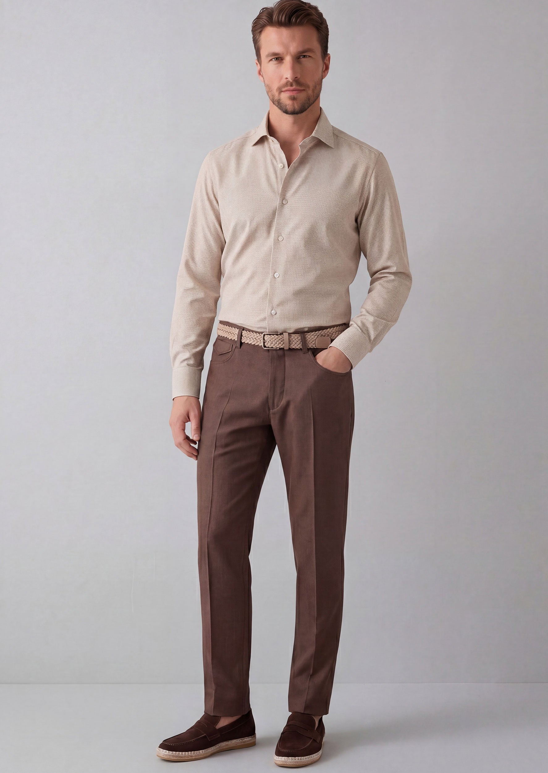 Beige Long Sleeve Shirt