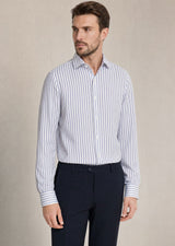White - Navy Long Sleeve Shirt