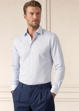 White - Blue Long Sleeve Shirt