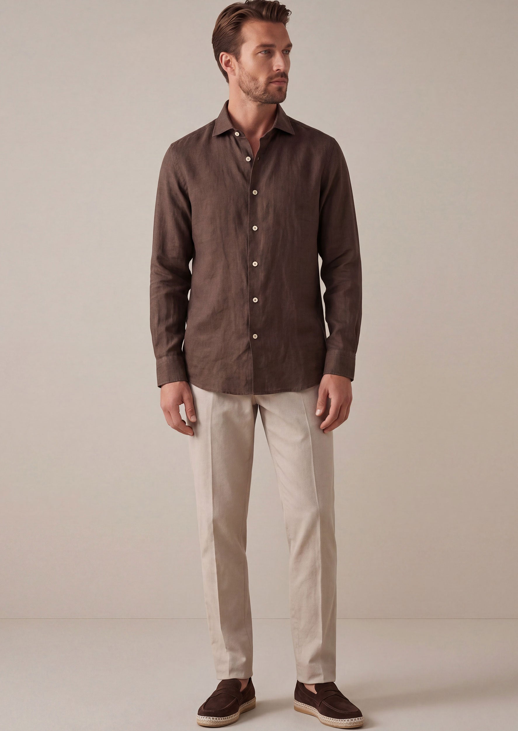 Brown Long Sleeve Shirt