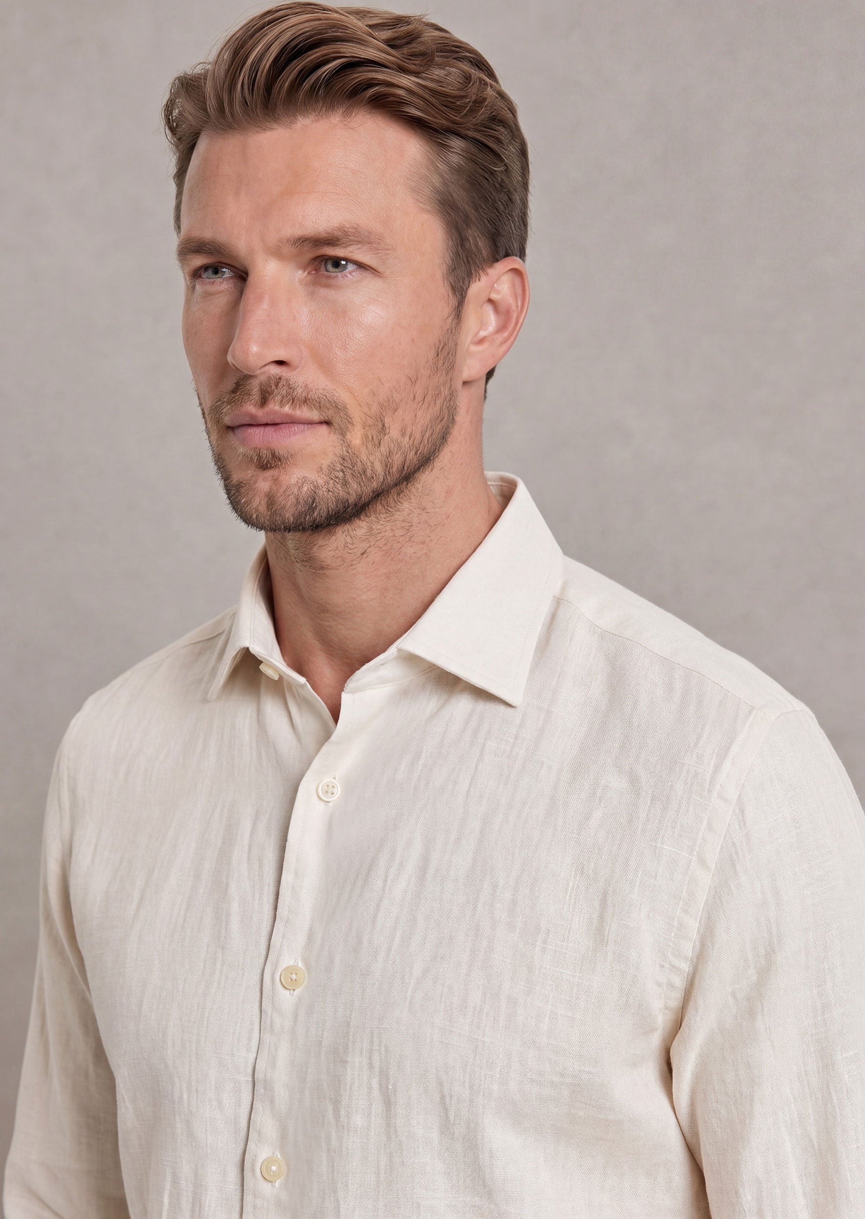 Beige Long Sleeve Shirt