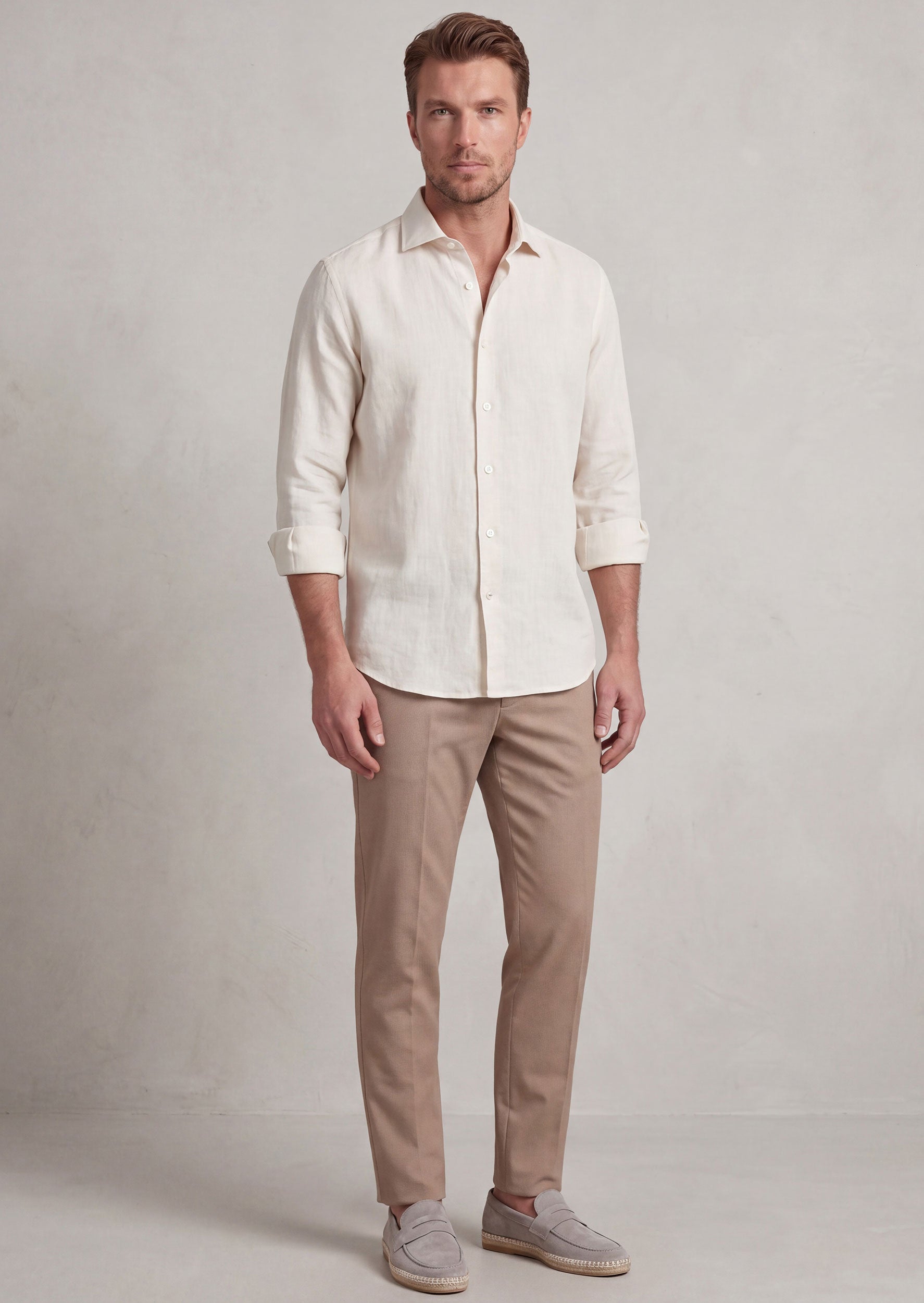 Beige Long Sleeve Shirt