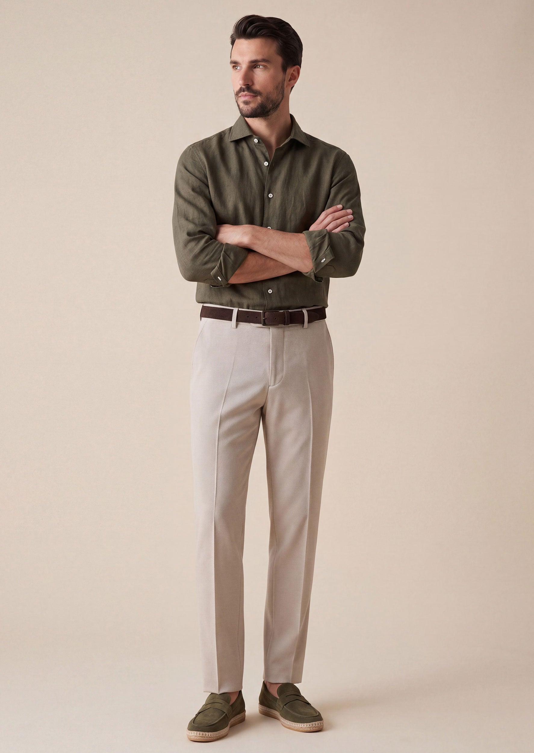 Khaki Long Sleeve Shirt