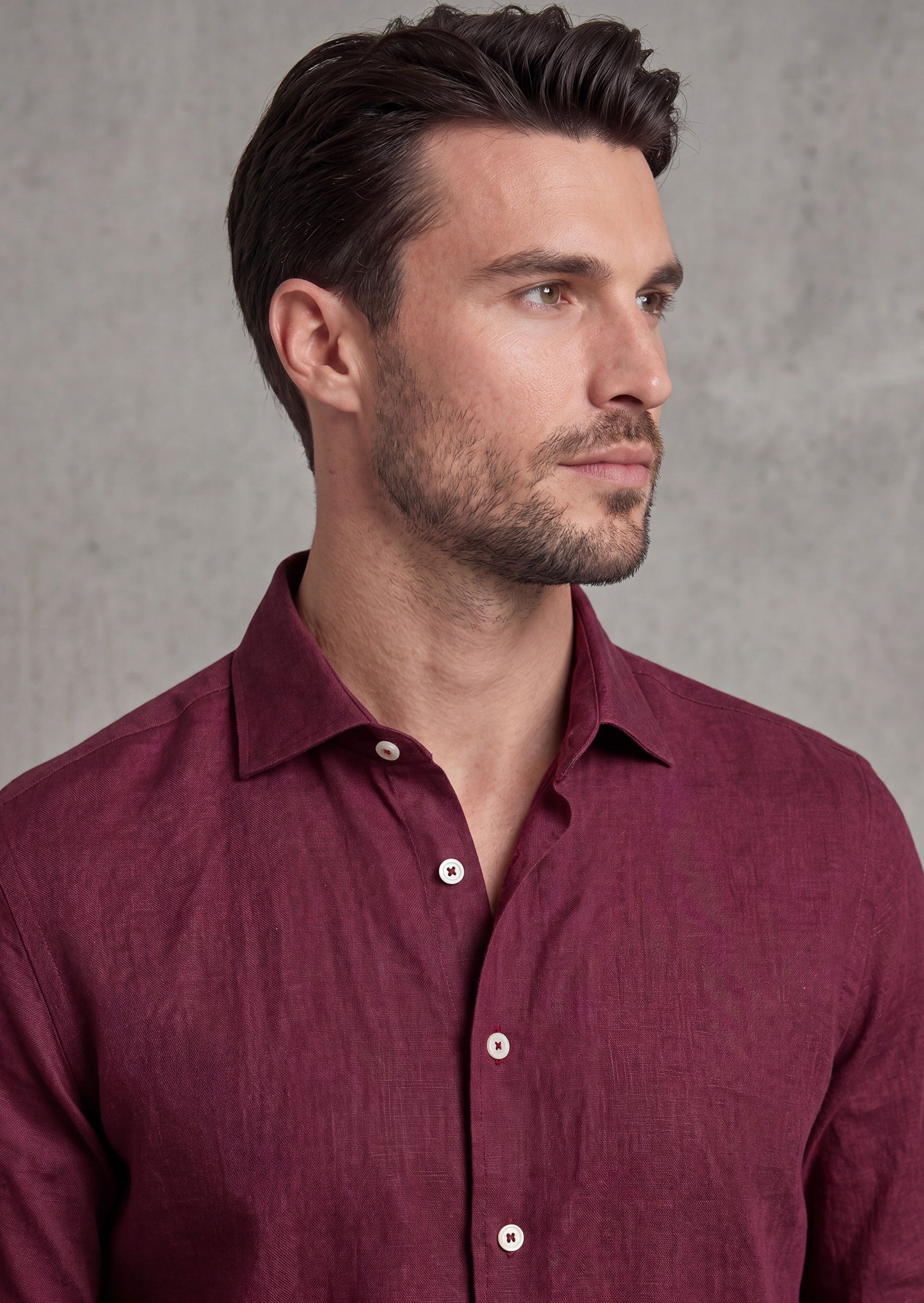 Burgundy Long Sleeve Shirt