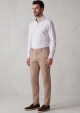 White - Brown Long Sleeve Shirt