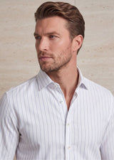White - Blue Long Sleeve Shirt