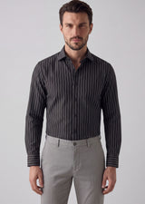 Black - White Long Sleeve Shirt