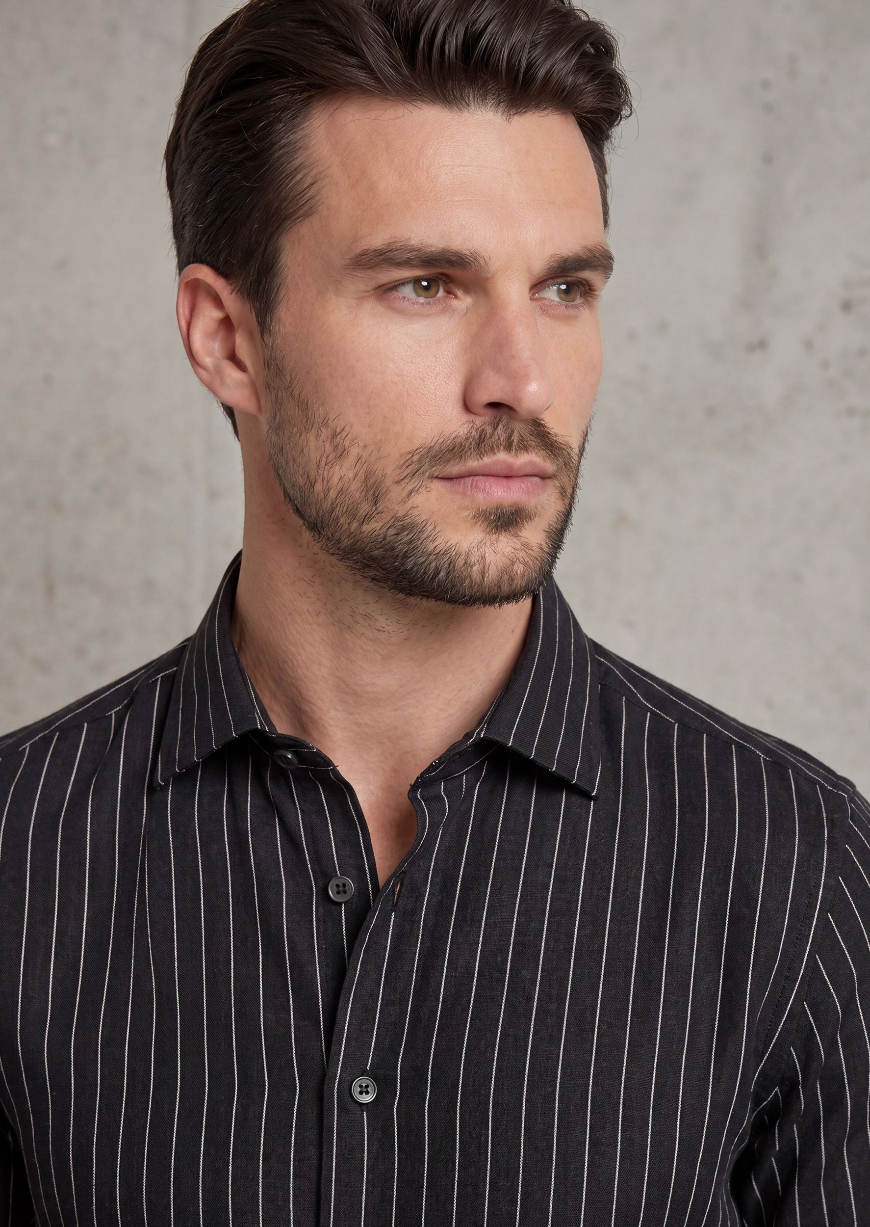 Black - White Long Sleeve Shirt