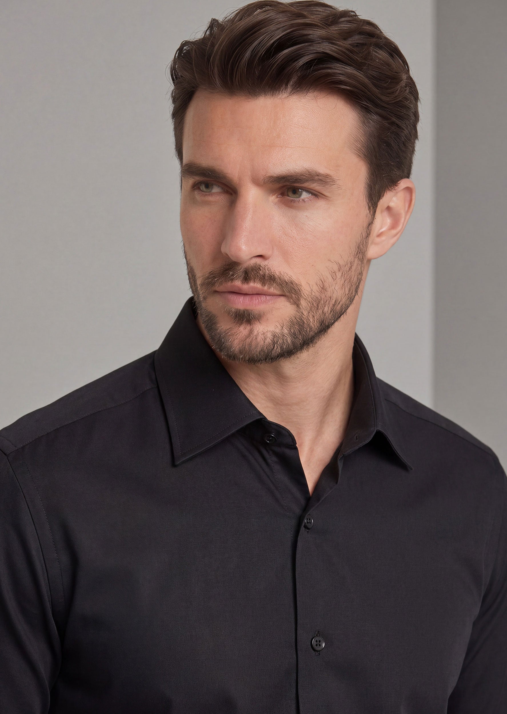 Black Plain Shirt