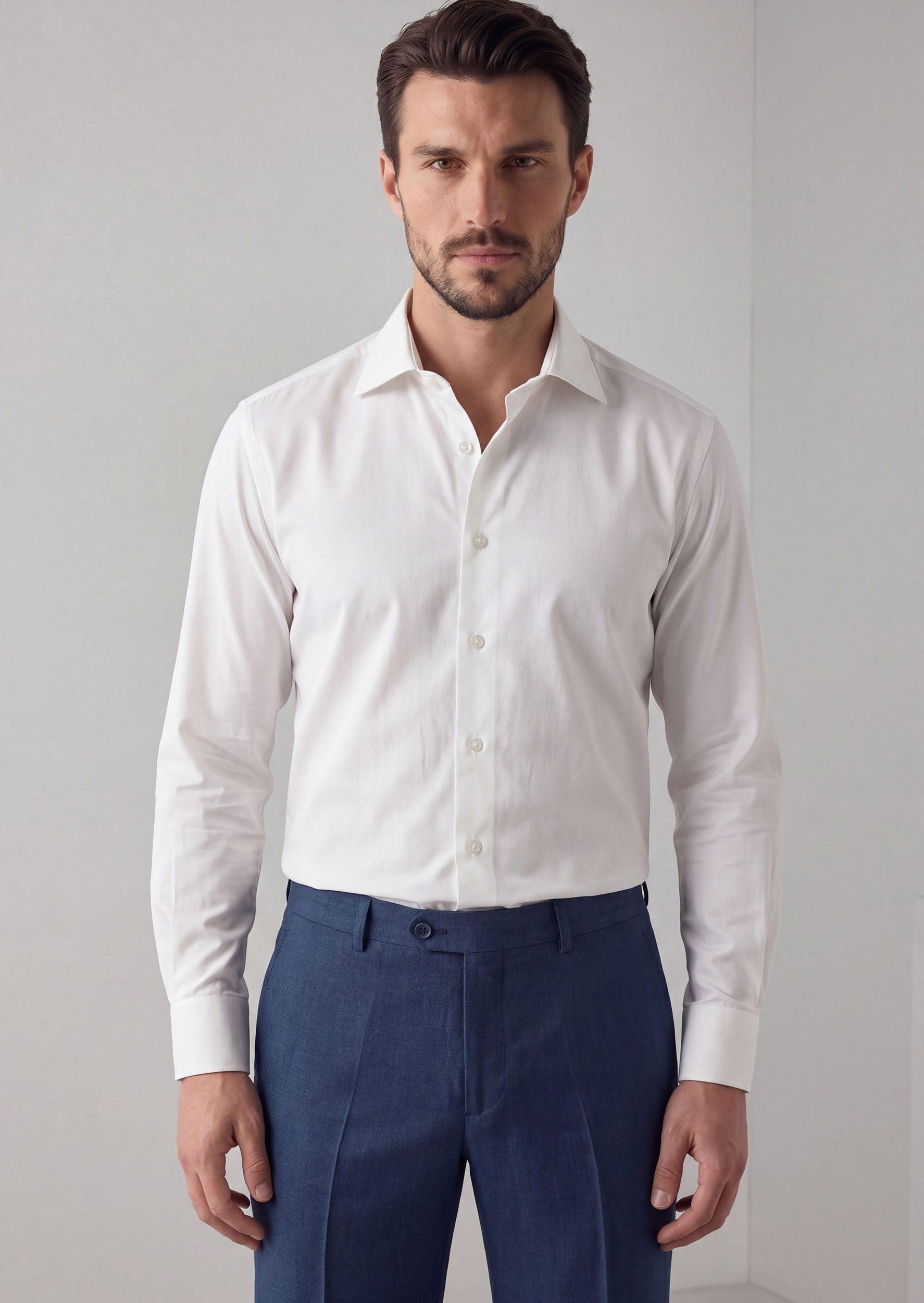 Cream Plain Shirt