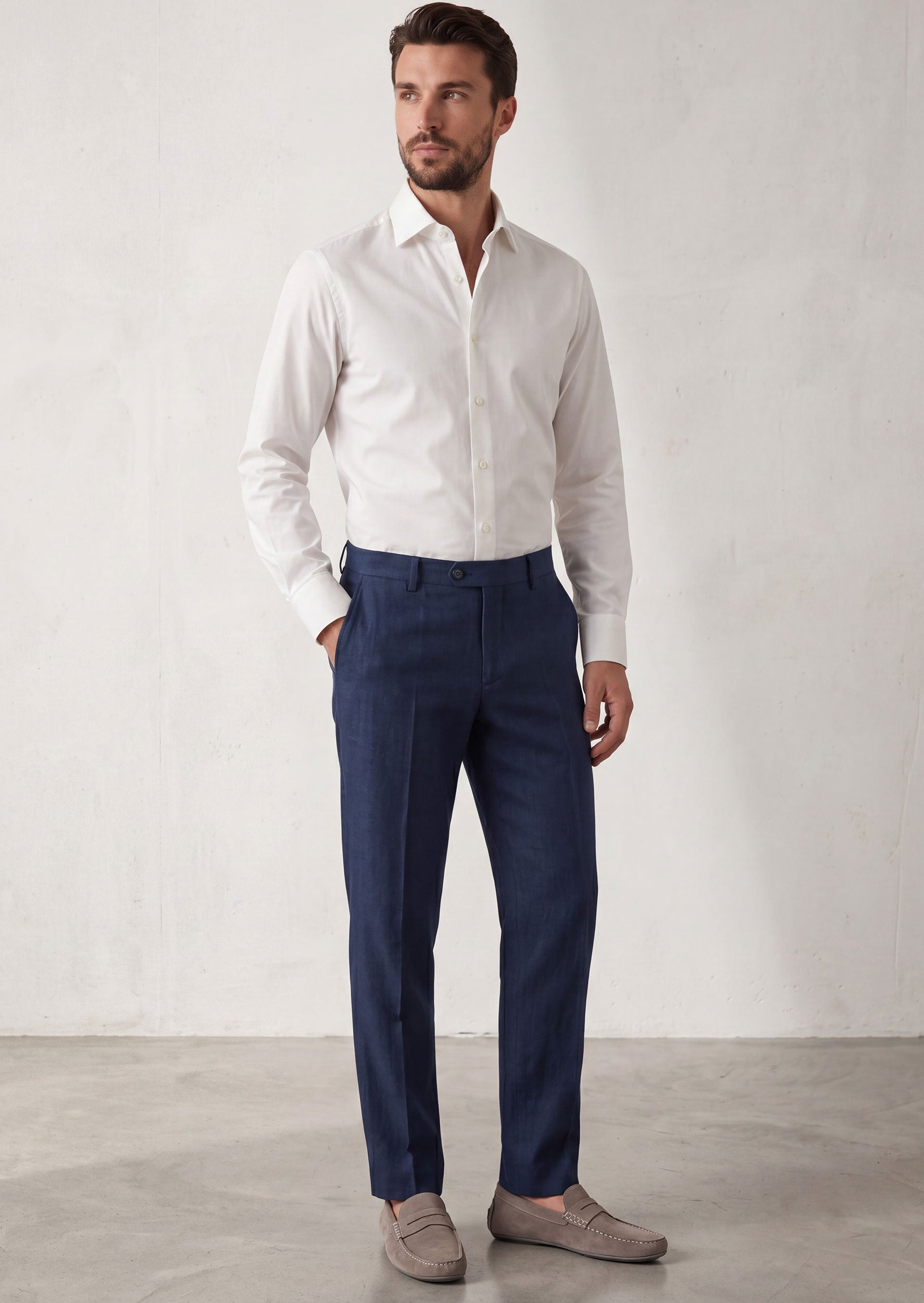 Cream Plain Shirt