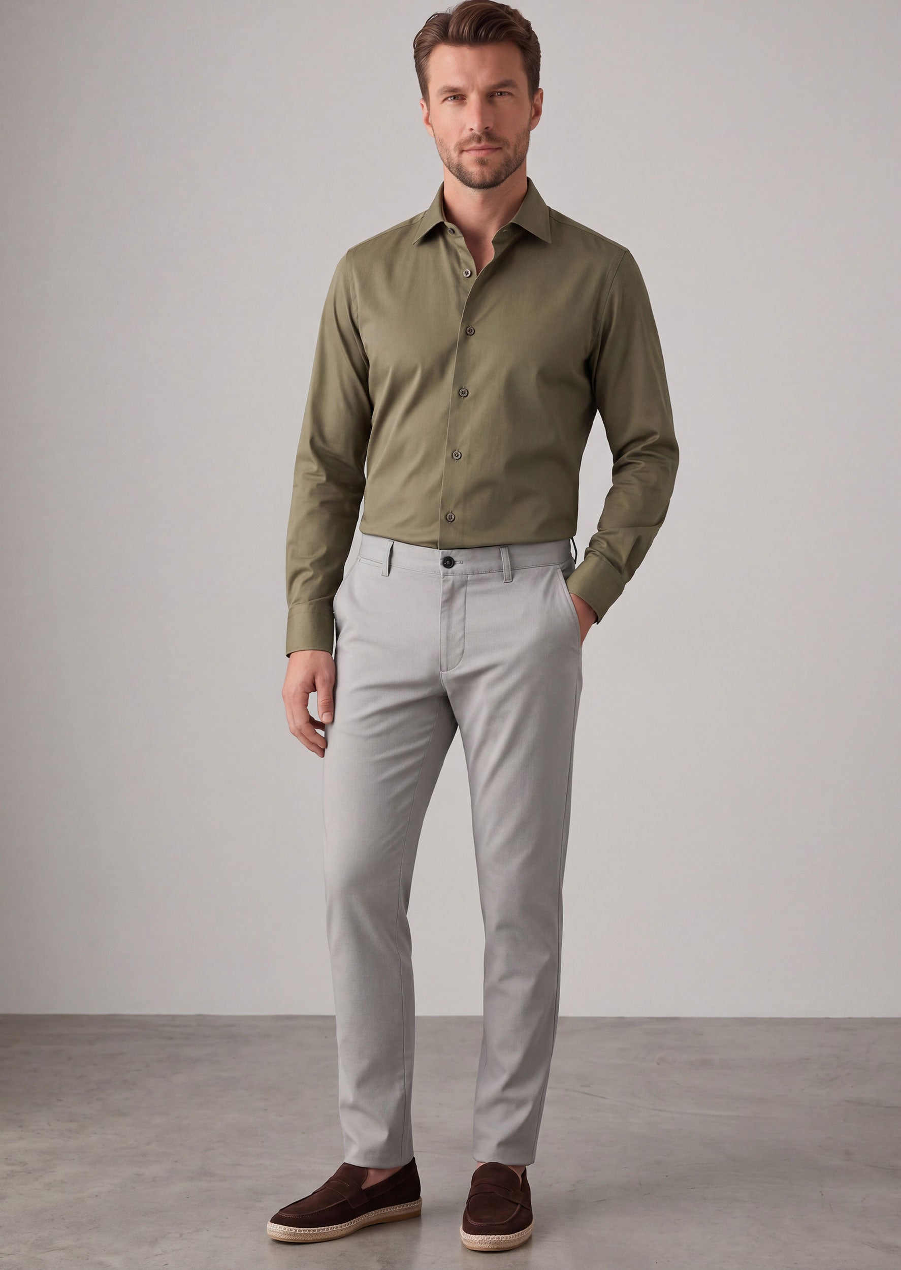 Khaki Plain Shirt