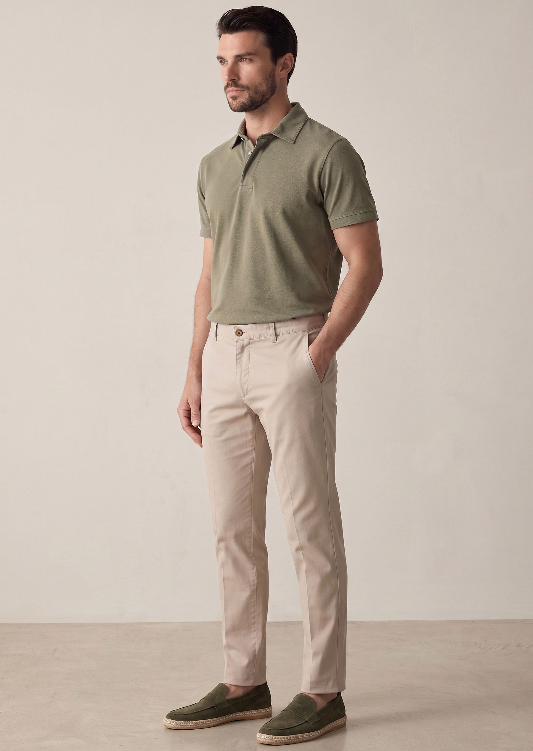 Khaki Polo T-Shirt