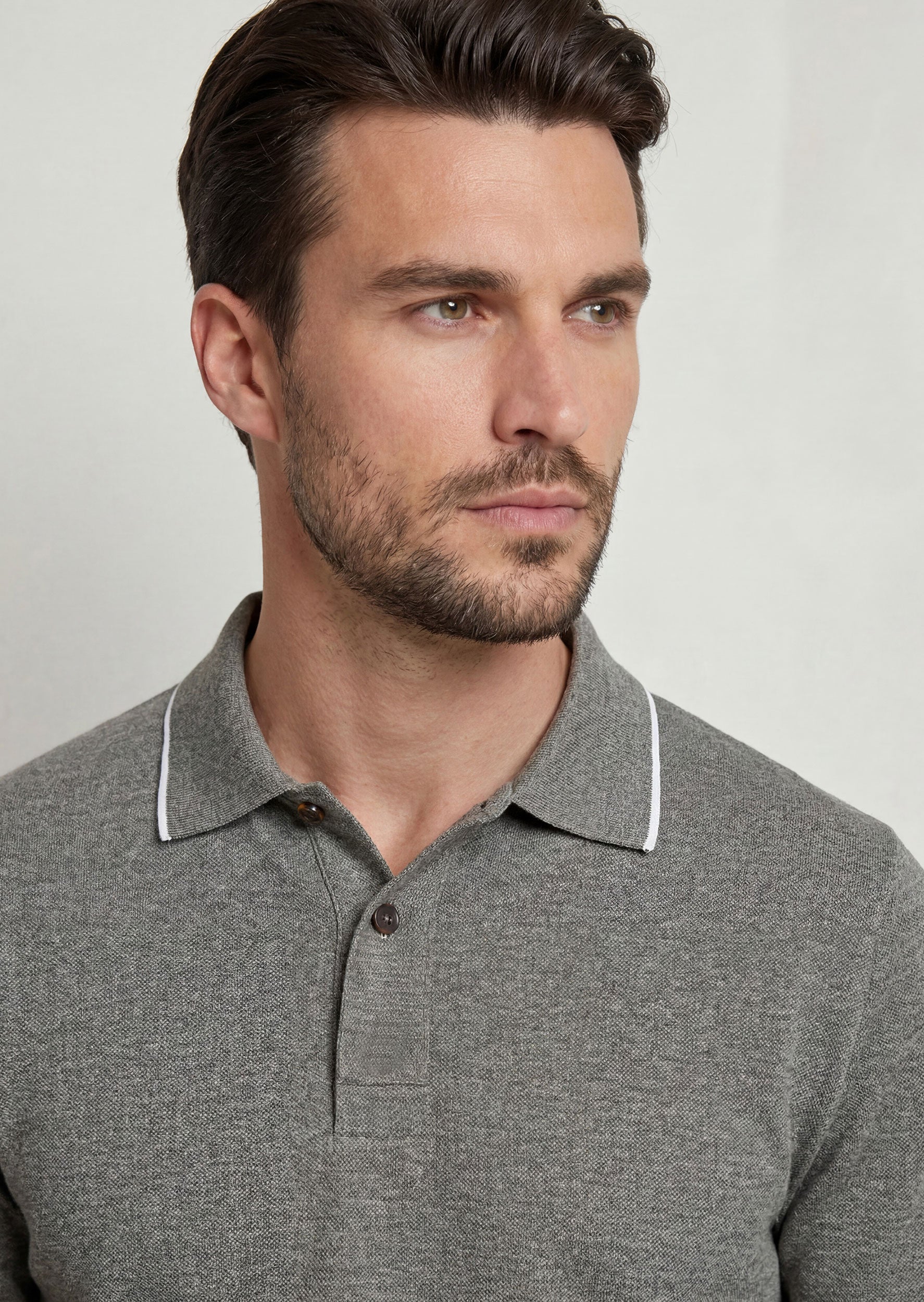 Anthracite Melange Polo T-Shirt