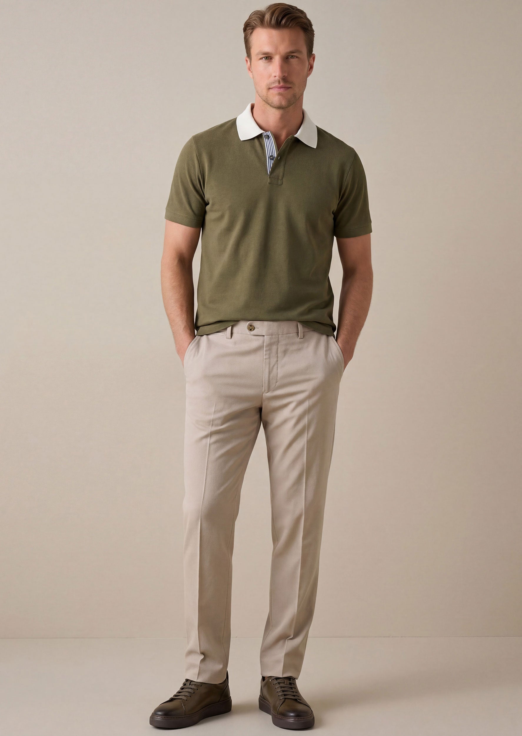 Khaki Polo T-Shirt