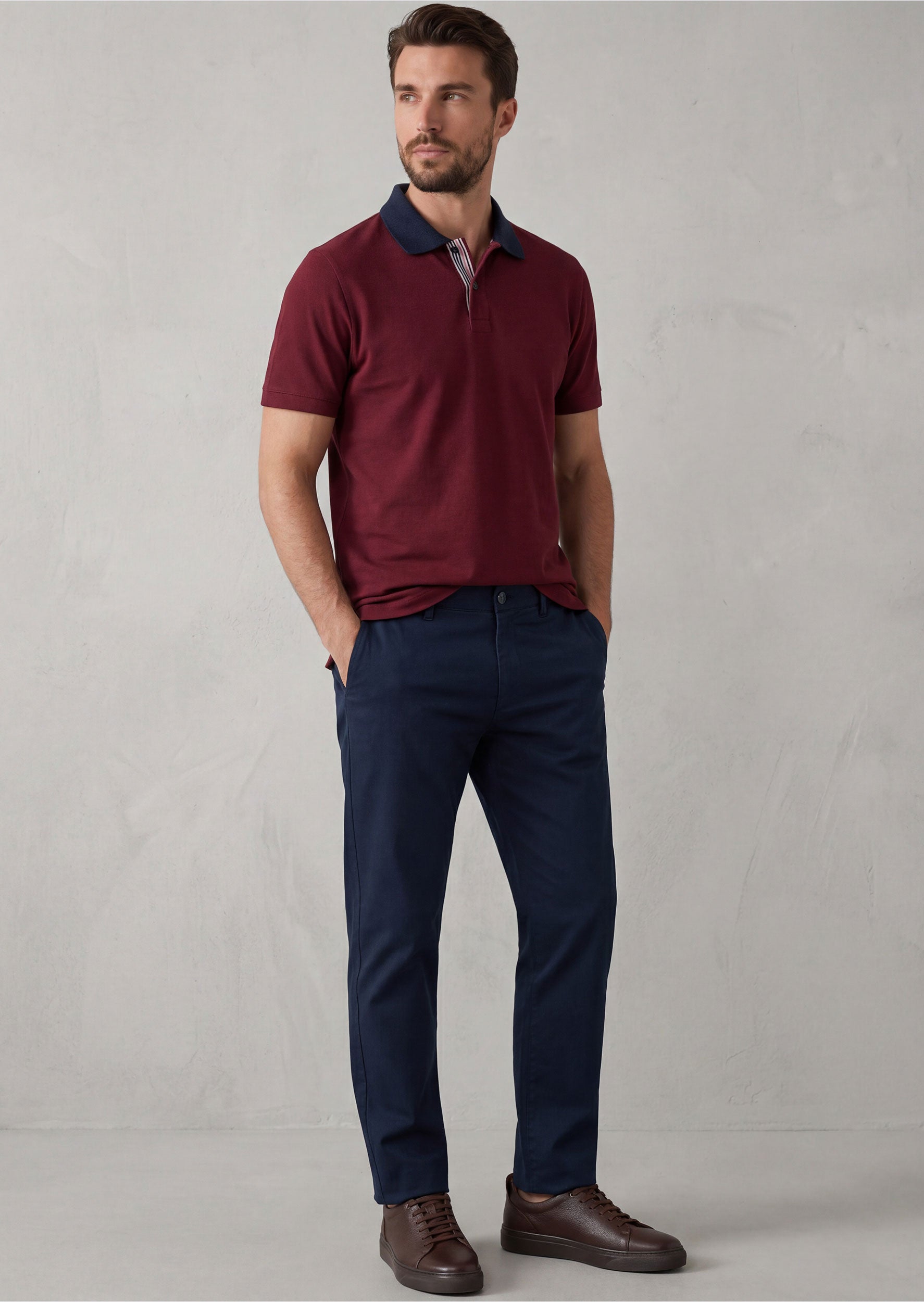 Burgundy Polo T-Shirt