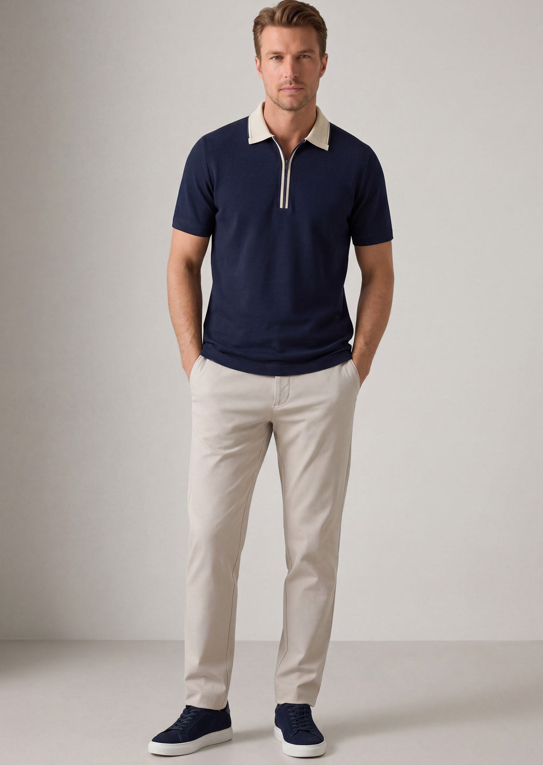 Navy Polo T-Shirt