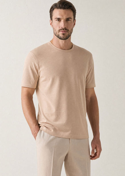 Beige Crew Neck T-shirt