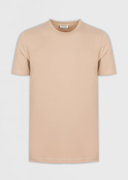 Beige Crew Neck T-shirt