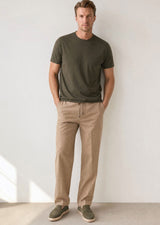 Khaki Crew Neck T-shirt