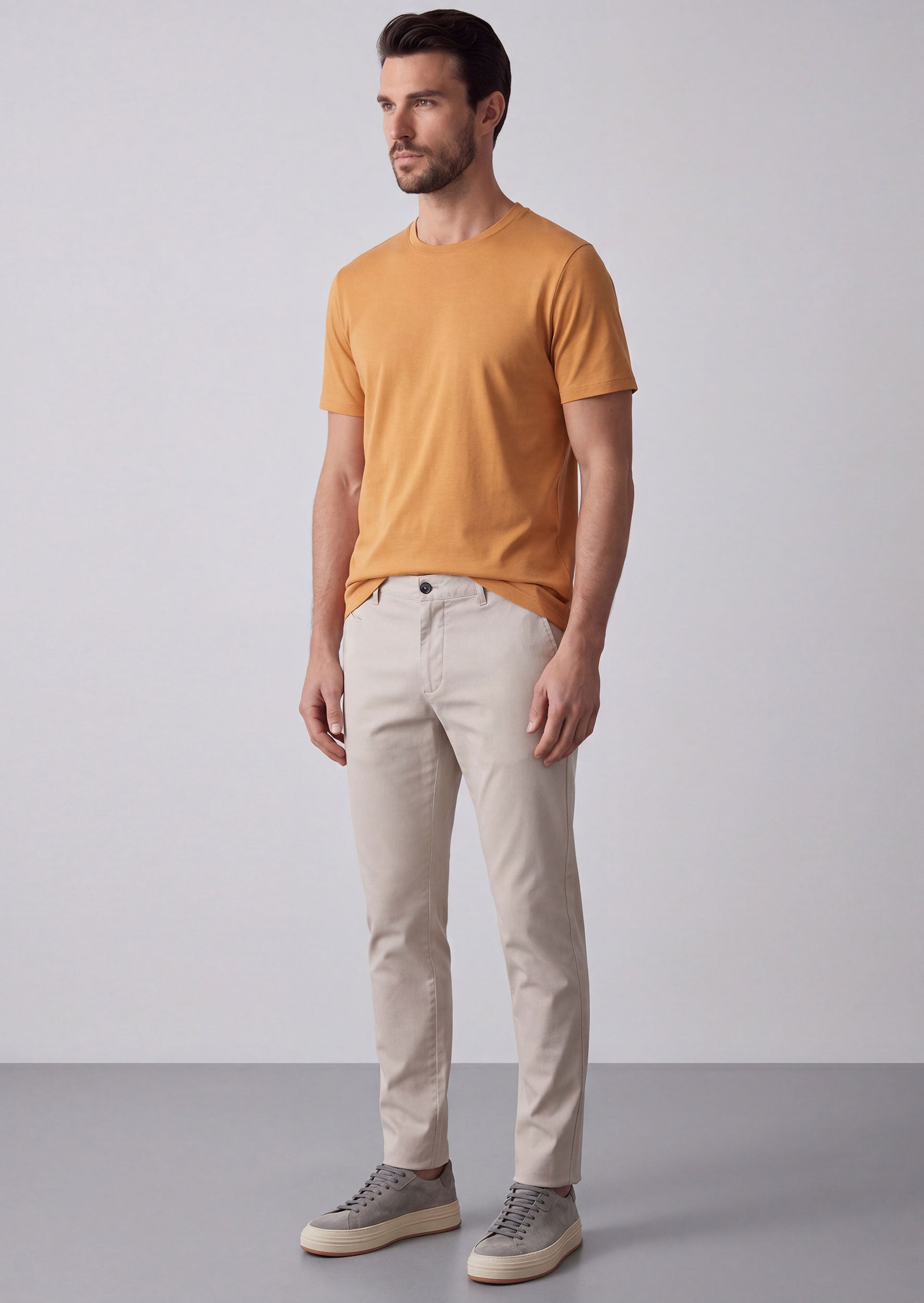 Camel Crew Neck T-shirt