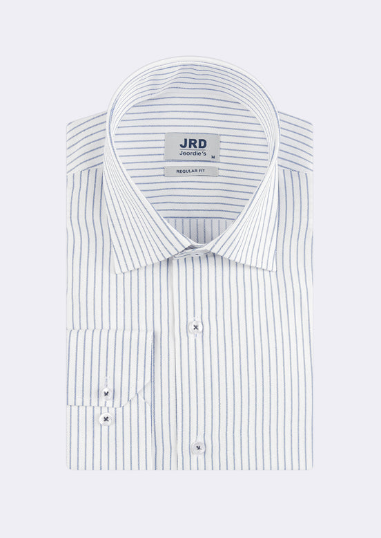 White - Navy Long Sleeve Shirt