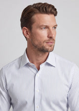 White - Blue Long Sleeve Shirt