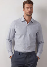 White - Navy Long Sleeve Shirt