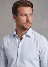 White - Blue Long Sleeve Shirt