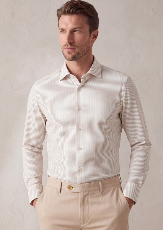 White - Beige Long Sleeve Shirt