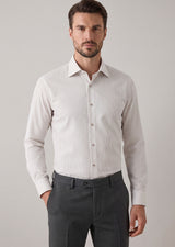 White - Beige Long Sleeve Shirt