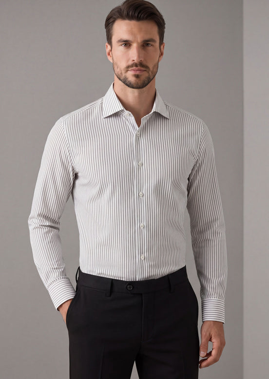 White - Grey Long Sleeve Shirt