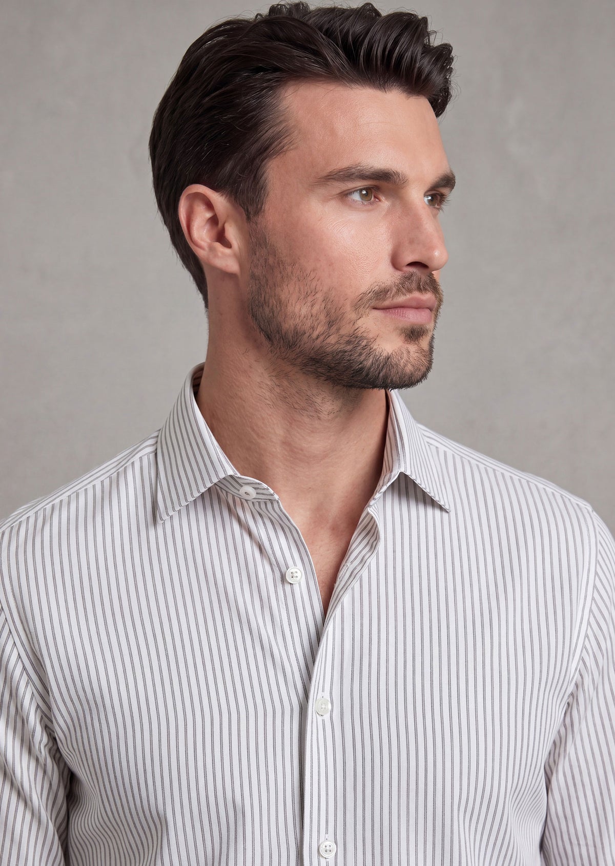 White - Grey Long Sleeve Shirt