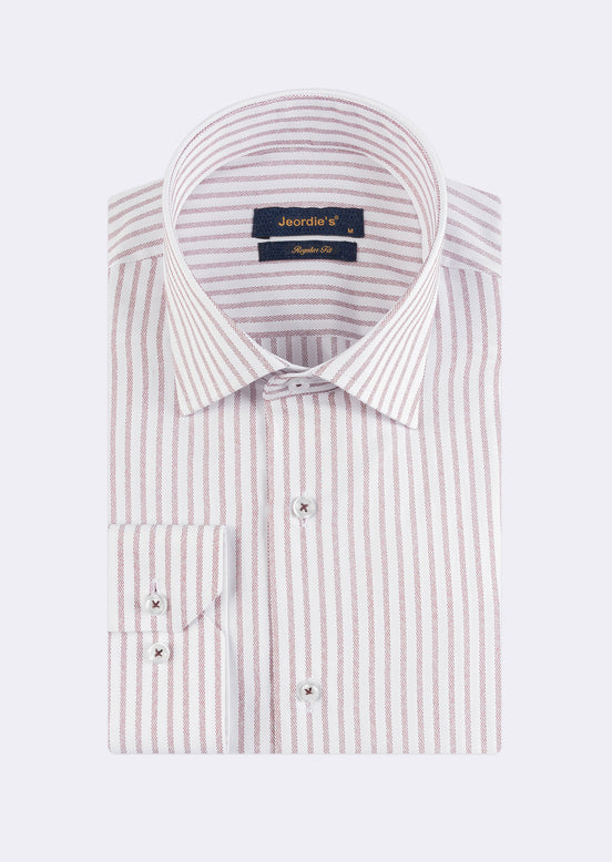 White - Brown Long Sleeve Shirt