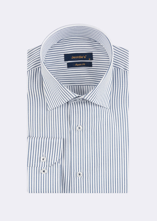 White - Navy Long Sleeve Shirt