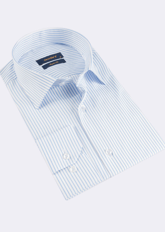 White - Blue Long Sleeve Shirt