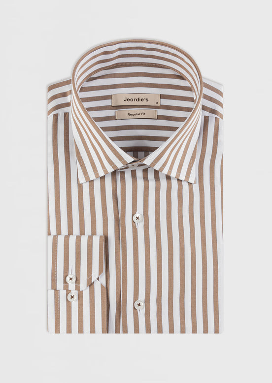 White - Brown Long Sleeve Shirt