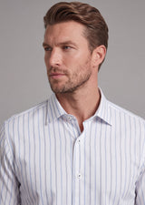 White - Navy Long Sleeve Shirt