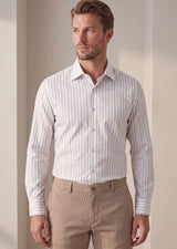White - Beige Long Sleeve Shirt