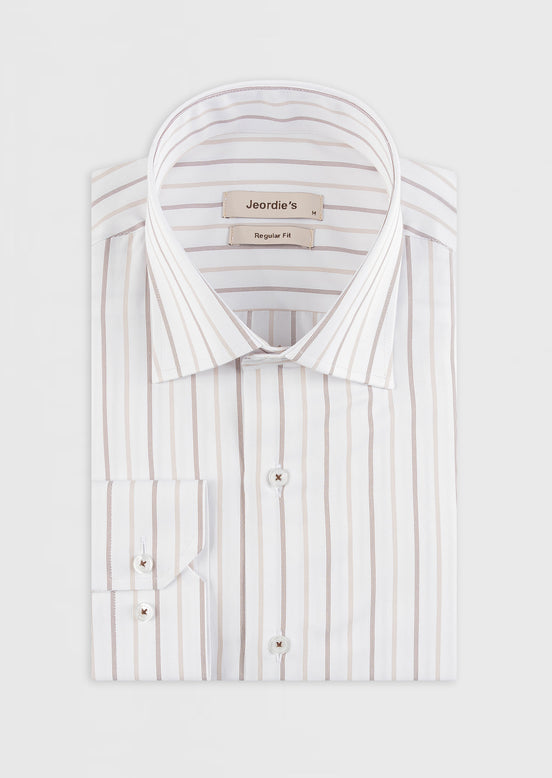 White - Beige Long Sleeve Shirt