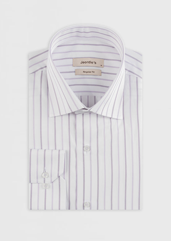 White - Purple Long Sleeve Shirt