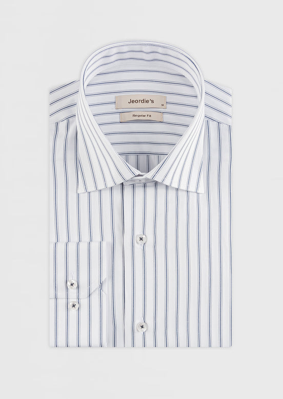 White - Navy Long Sleeve Shirt