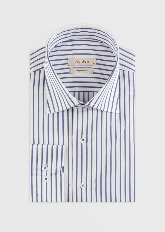 White - Navy Long Sleeve Shirt
