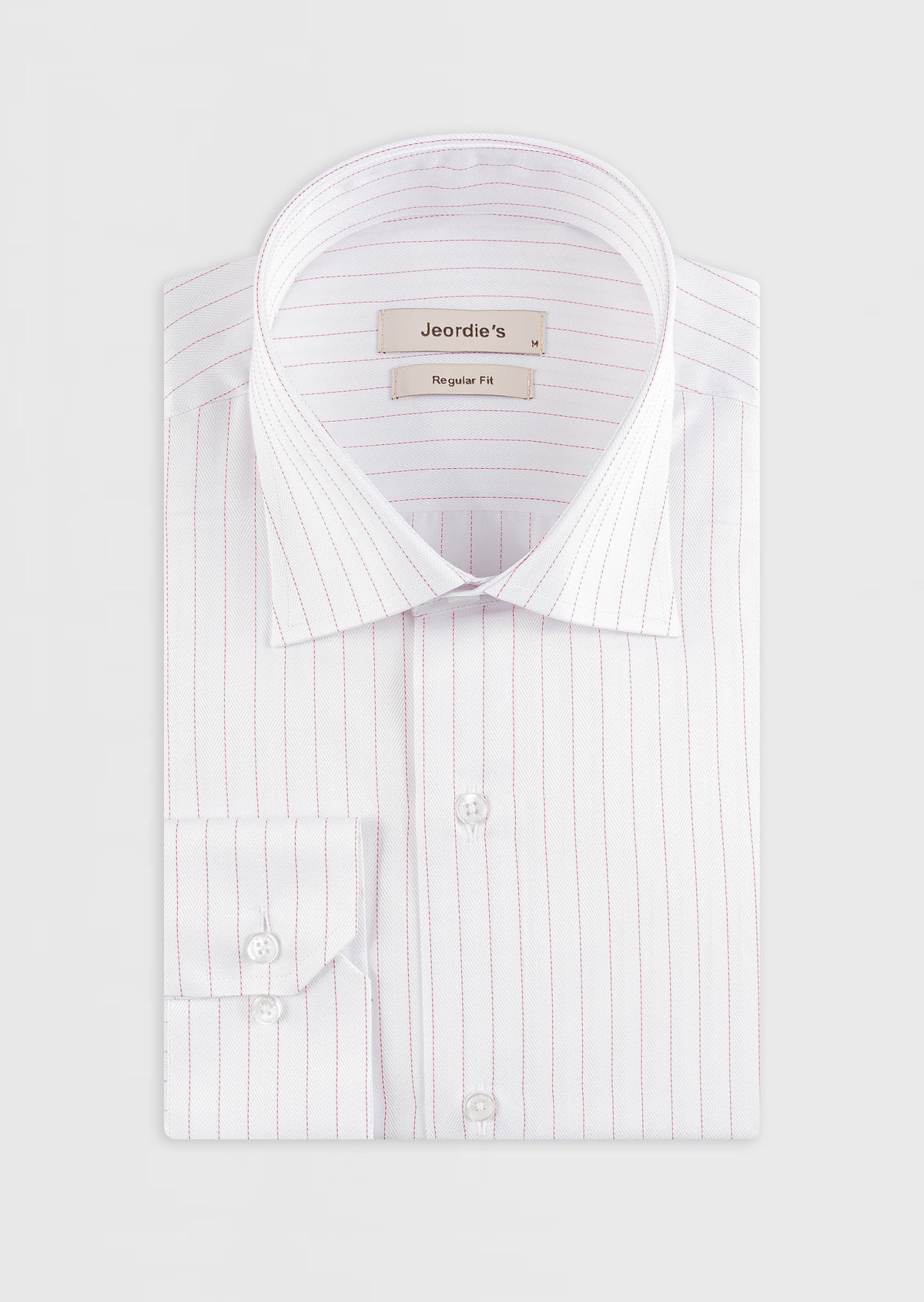 White - Burgundy Long Sleeve Shirt