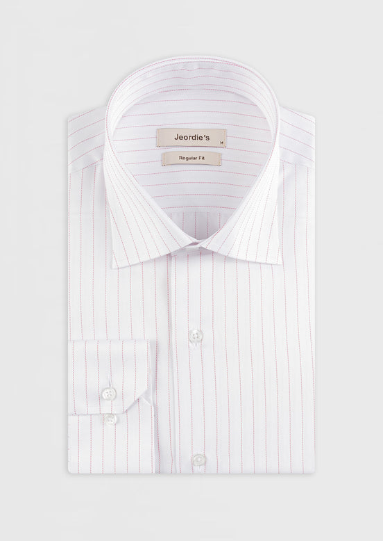 White - Burgundy Long Sleeve Shirt