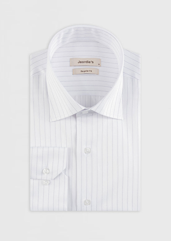 White - Navy Long Sleeve Shirt