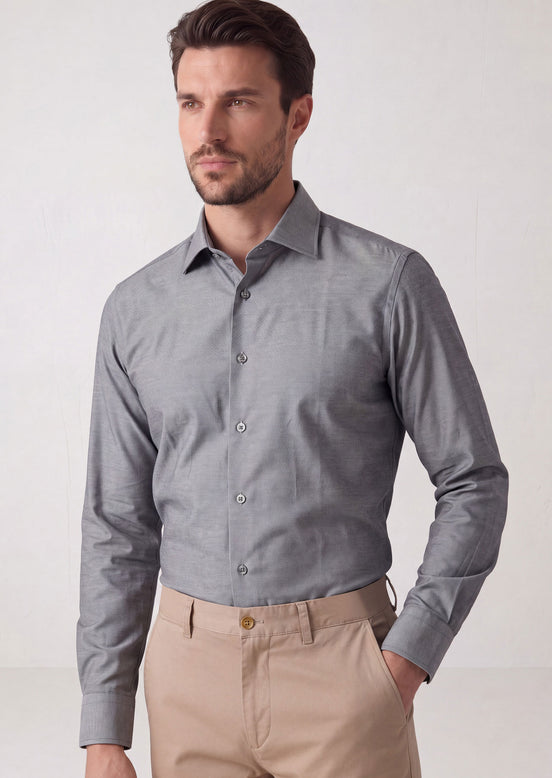 Grey Plain Shirt